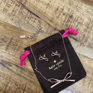 Kate Spade Bow Necklace & Earrings